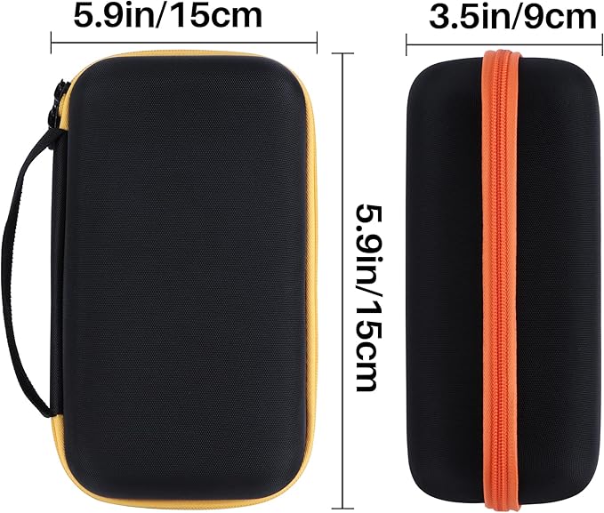 Storage Case Compatible with Brother P-Touch PTH110 / PTH111 Pro / PTE110 Portable Monochrome Label Maker (Black+Yellow Zipper Case)