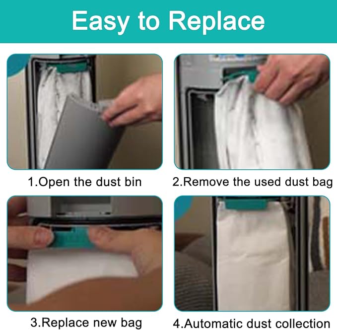 8 Pack VCA-ADB95 Dust Bag, Vacuum Bags Replacement for Samsung Bespoke Jet Cordless Stick Vacuum Cleaner Accessories Parts VS20A95923BAA VS20A95923NAA VS20A95923WAA