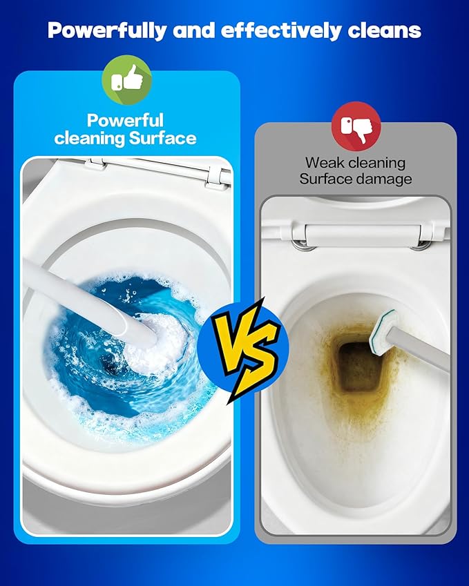 60 Pack Toilet Wand Refills Compatible with Clorox Toilet Brushes, Instant Foam Cleaning, Secure Lock No Slipping, Odor Neutralizing, Easy Snap-On Design