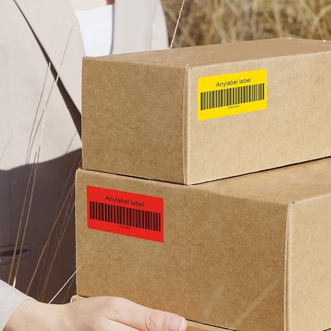 2.25" x 1.25" Red Direct Thermal Labels, Replacement for Self-Adhesive Address Shipping Barcode Thermal Stickers, Compatible with Rollo & Zebra Thermal Label Printer(1 Roll, 1000 Labels)