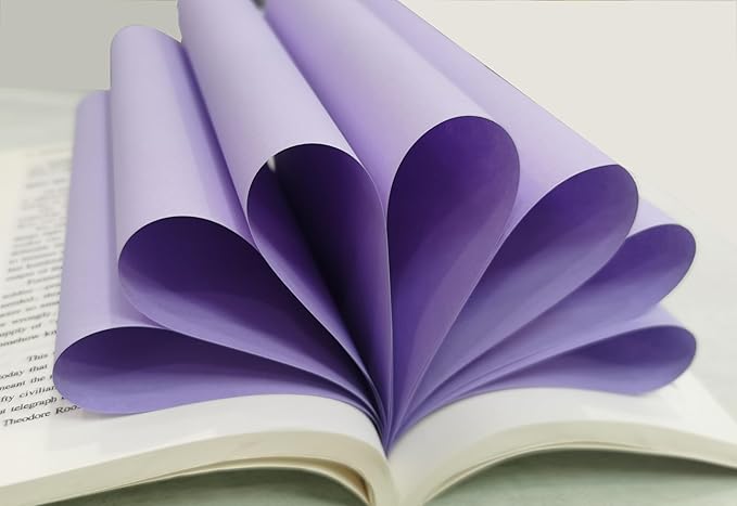 Light Purple Copy Print Paper 8.5X11 Inches,100 Sheets Rainbow A4 Printer Paper 70GSM Colored Origami Paper for Cutting DIY Kids Art Craft