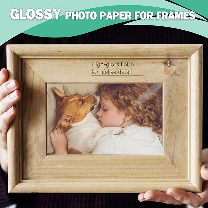 11x14 Glossy Photo Paper, Photo Quality Paper for Inkjet Printer, 50 Pack, 52lb/200gsm (P1114WS200GP)