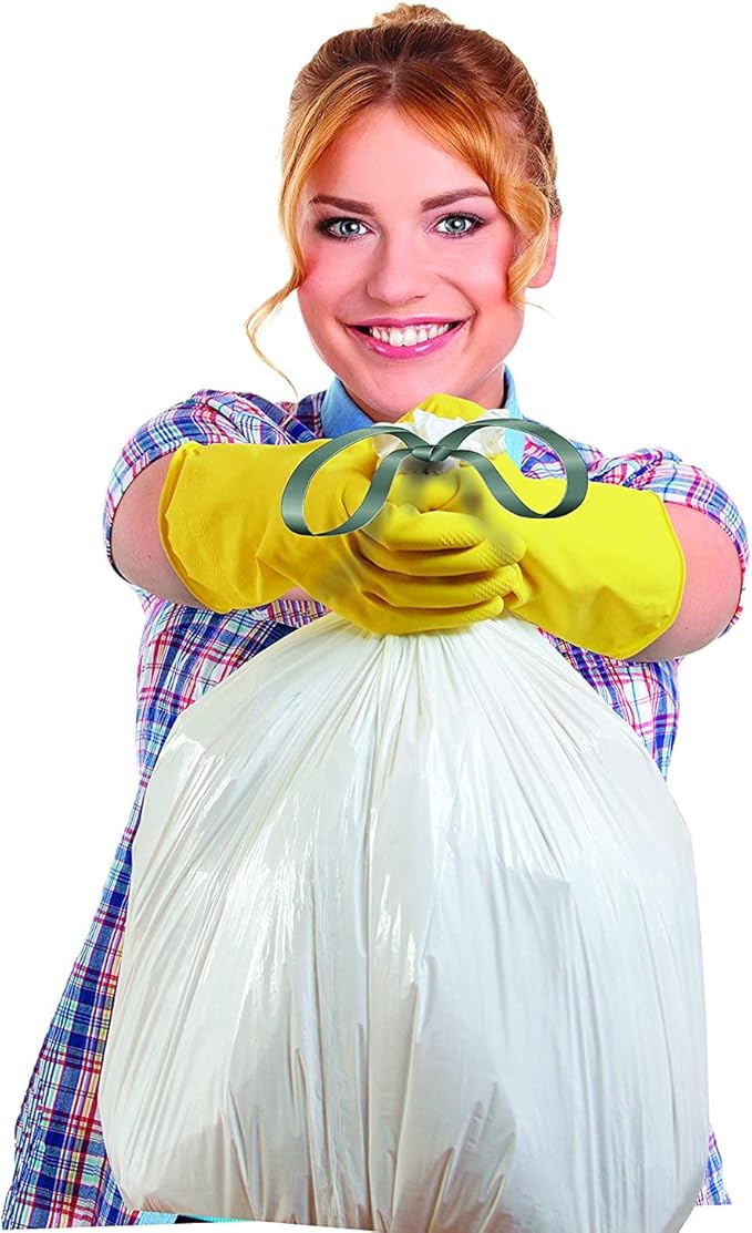 Ultrasac 13 Gallon 1.2 MIL White Drawstring Trash Bags - 23.75" x 32" - Pack of 200 - Fits simplehuman P