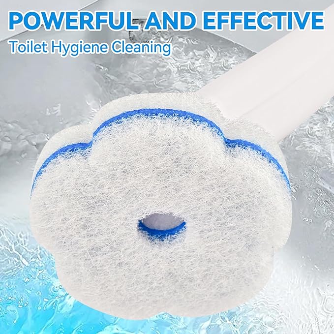 Disposable Toilet Brush,Toilet Bowl Cleaner,Toilet Cleaning Supplies,Toilet Bowl Brush,Automatic lid-Opening and Closing Toilet Brush with Holder, 48 Refills for Cleaning and Bathroom Maintenance