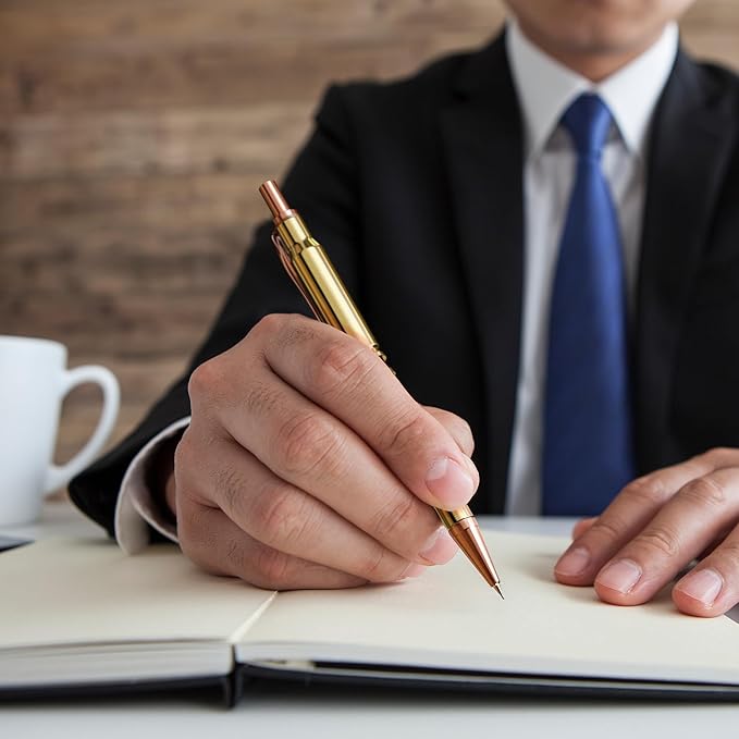 .308 Real Brass Casing Mechanical Pencil - Tactical Gift Box - Polished Brass