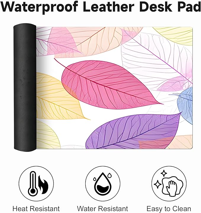 Large Gaming Mouse Pad (31.5"x11.8") - XXL PU Leather Waterproof Desk Mat with Non-Slip Rubber Base for Keyboard, PC & Office