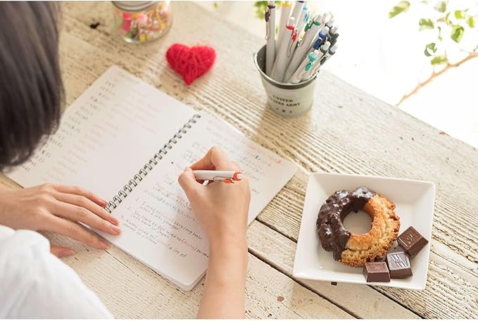 uniball uni one Retractable Gel Pens, Medium Point, 0.7mm, Black/Blue Ink, 5/Pack (70380)