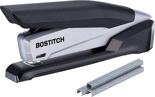 Bostitch Office InPower Desktop Eco-Friendly Stapler, One-Finger Technology, Jam-Free, Includes 210 Staples, Black (1100)