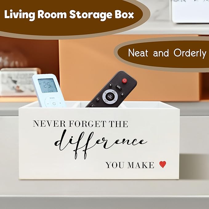 Never Forget The Difference You Make Wooden Pen Pencil Holder Organizer for Office Desk Accessories Thank You Appreciation Gifts for Coworkers Employees Retirement New Job Pen Holder for Desk