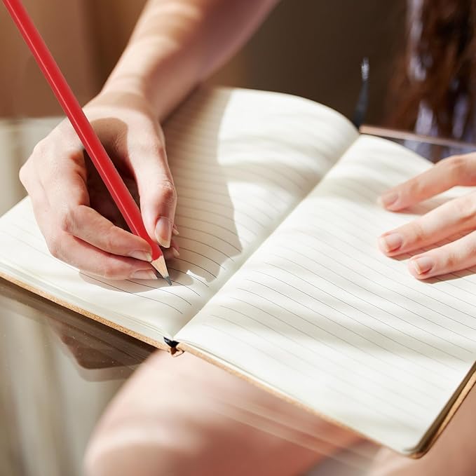 PATIKIL Round Wooden Pencils Bulk, 12 Pack HB Graphite Pencils with Eraser for Office Supplies, Engineering Marking Writing Art Drawing Supplies, Red