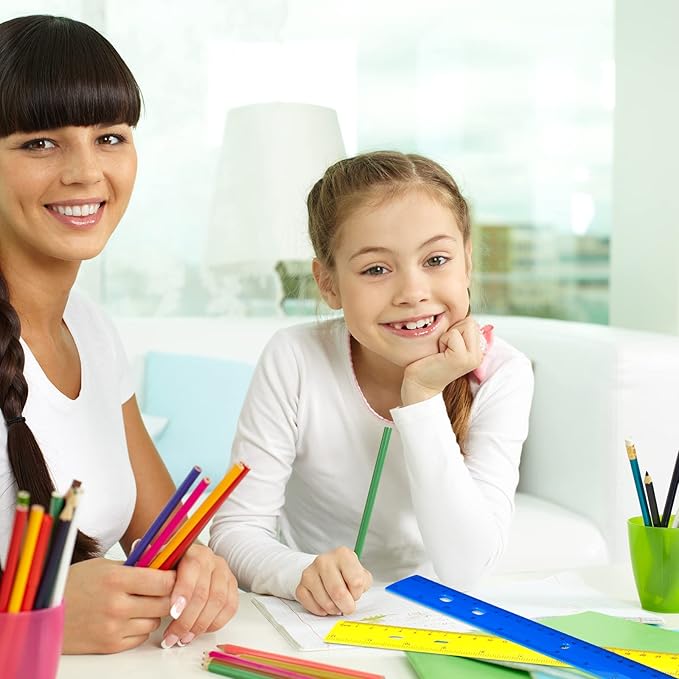 TaoBary 60 Pcs Operation Christmas 12 Inch Plastic Ruler Bulk Operation Christmas Plastic Straight Ruler with Inches and Centimeters for Xmas Gifts Bags Stuffers Halloween Party Supplies