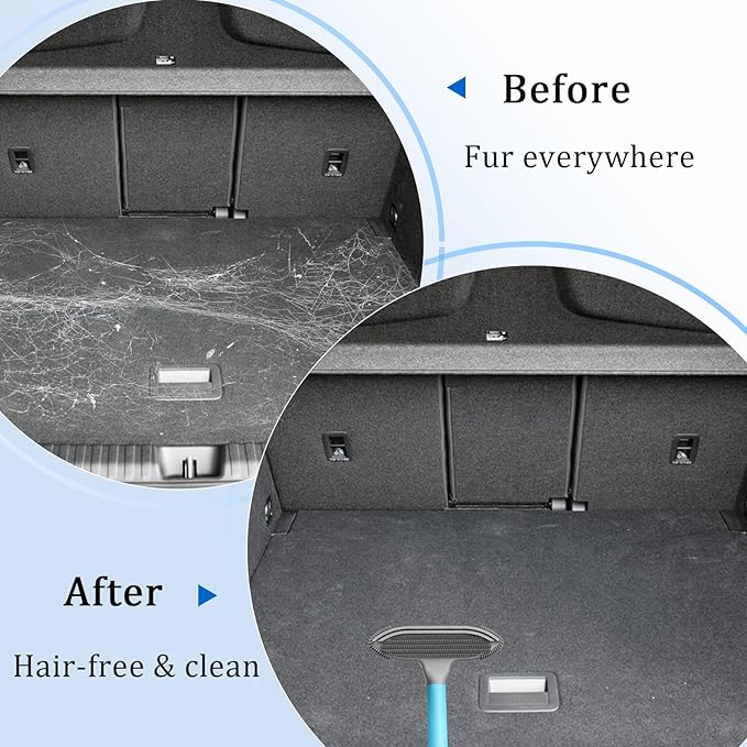 Pet Hair Removal Tool and Pet Hair Remover with 3 in 1 Silicone, Cat Dog Hair and lint Fur Remover for Carpet Couch Cat Tree Bed Furniture and Car Interior, Reusable and Portable,1 Pack