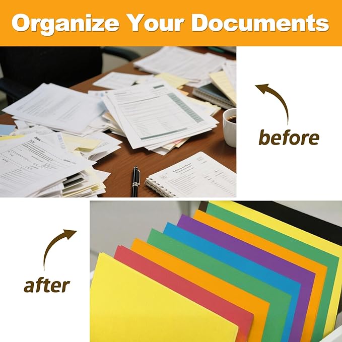 Folders with Pockets, LAYZZ 60 Pack Paper Pocket Folders, 2 Pocket File folders Fits Letter Size Paper, for School Office and Home, Assorted 6 Colors