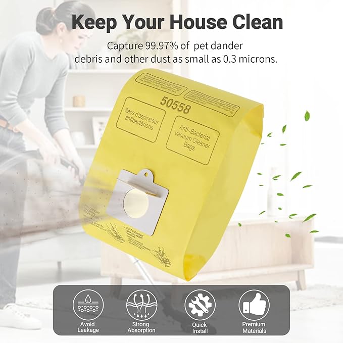 Vacuum Cleaner Bags Fit for Kenmore Canister Type C/Q 50555 50557 50558 and Type C-5, 20PCs By Improvedhand