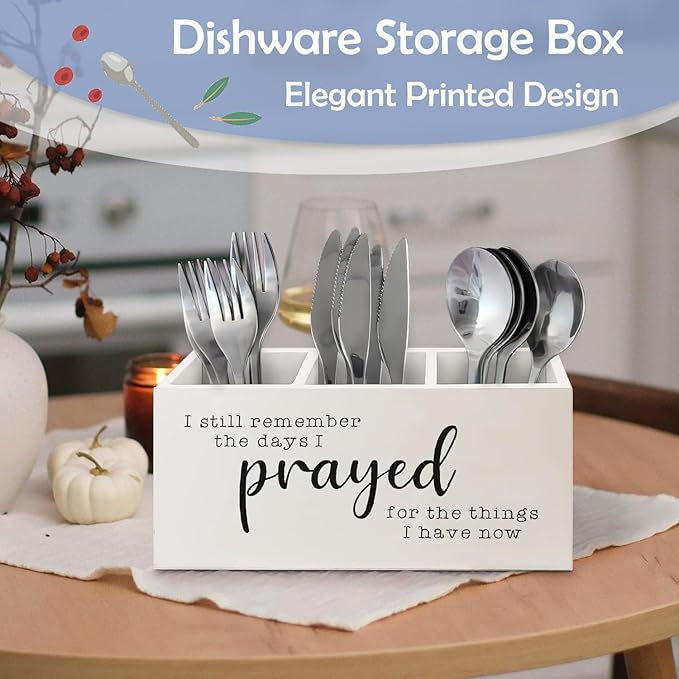 SNNDER Christian Pen Holder for Desk, Motivational Desk Decor Wooden Pen Pencil Holder Organizer for Home Office Accessories