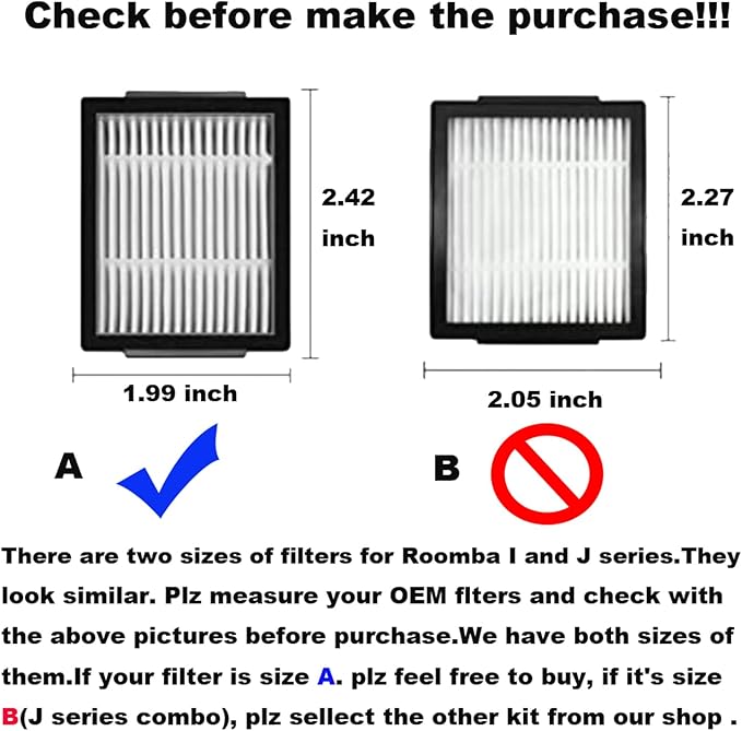 24PK Replacement Parts Kit Compatible with iRobot Roomba E & I & J Series i1 i3 i4 i5 i6 i7 i8 J7 J5 J6 J8 J9 Plus E5 E6 Vacuum,Including 2 Main Brushes & 10 Filters & 10 Side Brushes