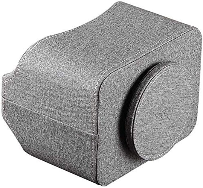 PU Leather Remote Control Holder,360 Degree Spinning Desk TV Remote Caddy,Desk Organizers and Accessories,for Controller,Media,Mail,Calculator,Mobile Phone,Pen Storage Holder (Gray Cloth)