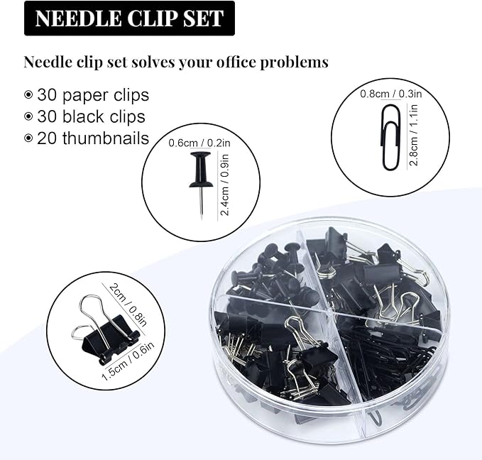 Black Acrylic Desk Accessories Organizer Set of Stapler, Staple Remover, Tape Dispenser, Memo Pad Holder, Scissor, Ballpoint Pen, Binder Clips, Sticky Notes Office Supplies (Acrylic Black)