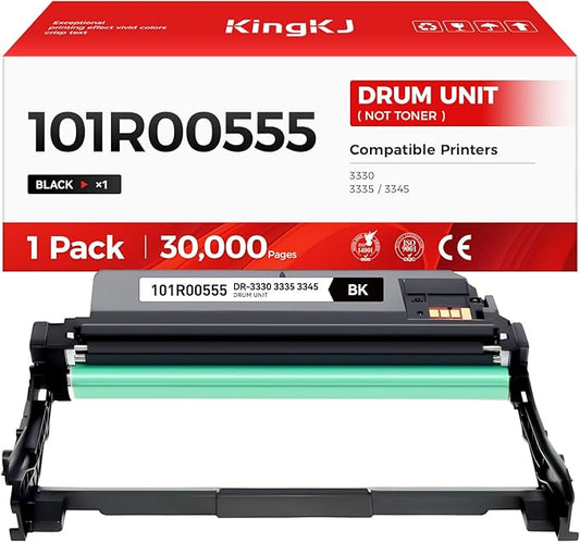 101R00555 Drum Unit (Not Toner) WorkCentre 3335 3345 Phaser 3330 Image-Drum High Capacity Black 1-Pack Replacement Compatible for Xerox WorkCentre 3335 3345 Phaser 3330 Laser Printer All-in-One Copier