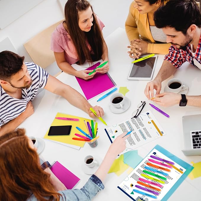 Duchong 360 Highlighters Bulk, Highlighters Assorted Colors for Adult Kids, Chisel Tip Dry-Quickly No Bleed Highlighter, Office Classroom Must Have, School Supplies for Teachers