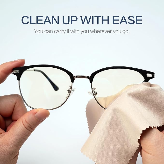 Vemiss 18 Pack Microfiber Cleaning Cloths, Eyeglasses Cleaner Wipes, Lens Wipes for Sunglasses Camera Lenses Cell Phones Laptops and More (Color 1)