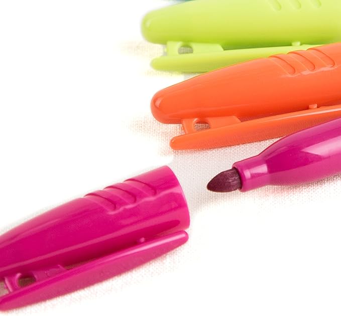 U Brands Low Odor Mini Dry Erase Markers, Medium Point, Assorted Colors, 6-Count and Magnetic Dry Erase Board Eraser