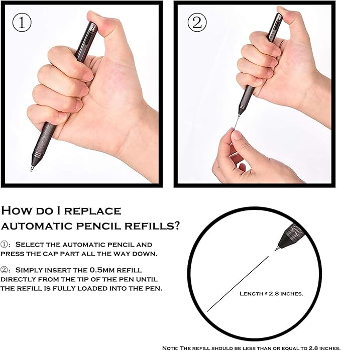 DUNBONG 4 in 1 Multicolor pen, Metal Cased Multifunction Pen, 0.5mm Mechanical Pencil, Red, Blue and Black Ball Pen, 1-Count (Blue)