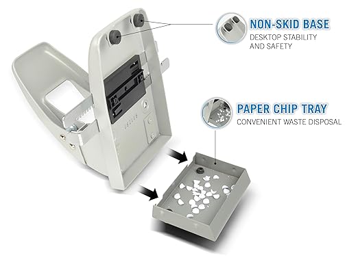 Carl CARL 62040 40-Sheet Capacity hc-240 Two-Hole Punch, 9/32 Dia. Holes, Silver, Metallic