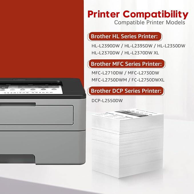 Toner Kingdom Compatible TN760 Toner Cartridge and DR730 Drum for Brother TN760 TN-760 TN730 TN-730 DR730 for Brother HL-l2395dw HL-L2350DW MFC-L2710DW Printer (2 Toners, 1 Drum Unit)