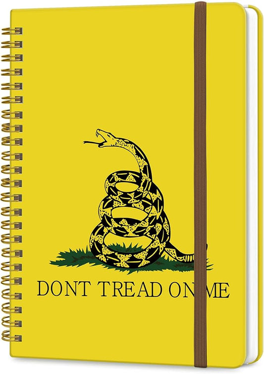 Spiral Journal Notebook, A5 Cute Notebooks for Women Men, College Ruled Hardcover Notebook for Work & Note Taking, 60 Pages Double-Wire Journals for Writing, Yellow Snake
