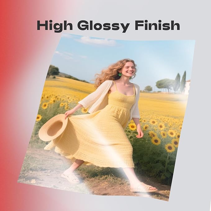 Glossy Thin Inkjet Paper 8.5x11 Inches, 110 Sheets, 160gsm Premium Photo Paper for Inkjet Printer with Dye Ink for Custom Chip Bag Party Favors