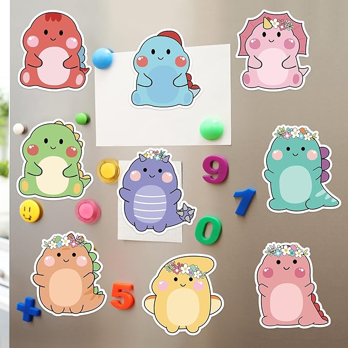 600Pcs Cute Sticky Notes, Cartoon Dinosaur Sticky Note Pads, Fun Sticky Notes Animal Notepads Self Stick Memo Pads Removable Funny Post it Notes for Students School Home Office Supplies