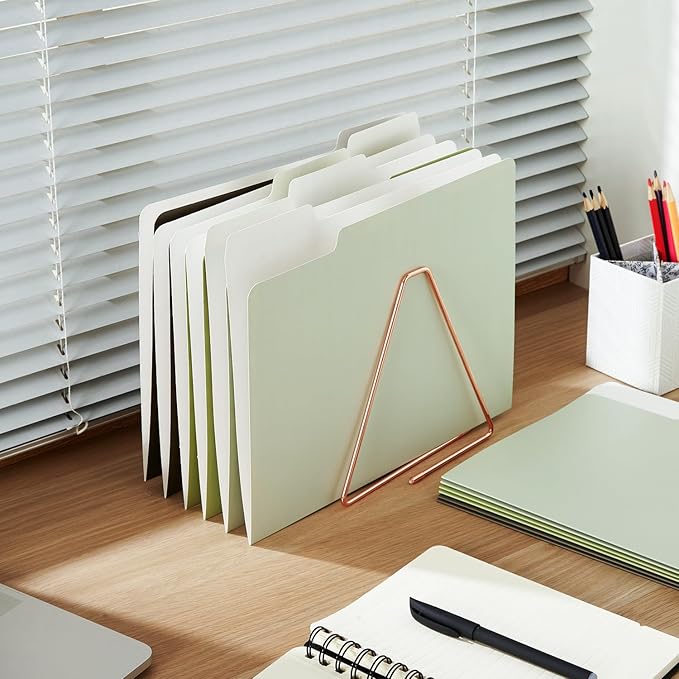 Y YOMA 12 Pack Colored File Folders Letter Size Gradient File Folder with 1/3-Cut Tab Cute Pretty Decorative Heavyweight Filing Folder File Organizers for Office School Home Desktop, Leaf Green