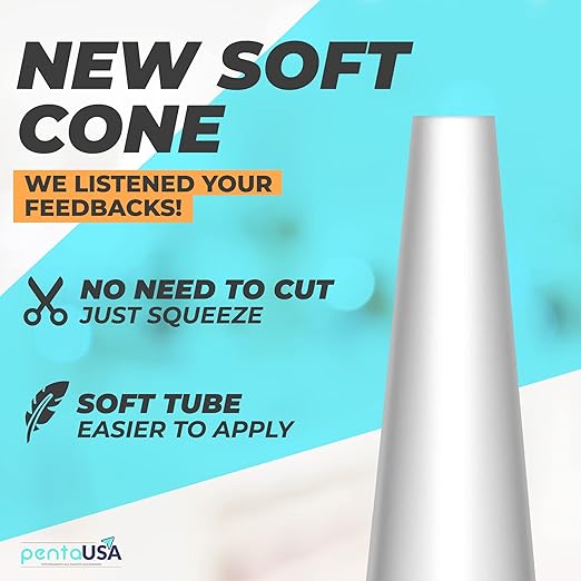 PentaUSA Tile Grout - Large Grout Filler Repairs Renews Tube, Fast Drying Grout Repair Kit, Odorless Formula - Grout Floater Included - 13.4oz / 380gr (Grey)