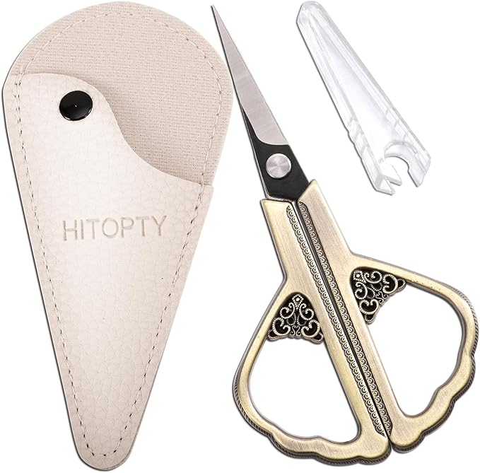 Precision Detail Scissors, Little Sharp Scissor with Cover, Mini Sewing Shears for Craft Needlework Art Work Thread Paper Cutting