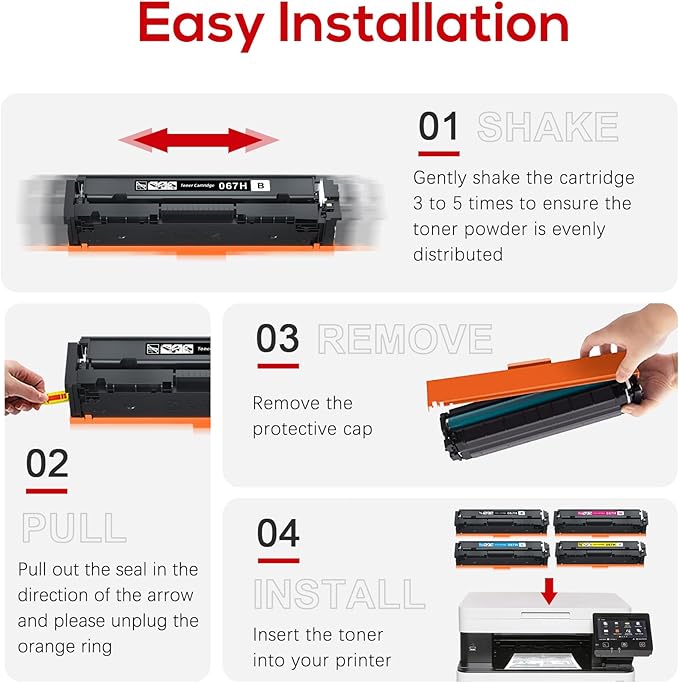 067H 067 Black Toner Cartridge Set Compatible for Canon 067H 067 Toner High Capacity Works for Color ImageClass MF656Cdw LBP632Cdw MF654Cdw MF653Cdw LBP633Cdw MF650C LBP630C Printer (2 Pack)
