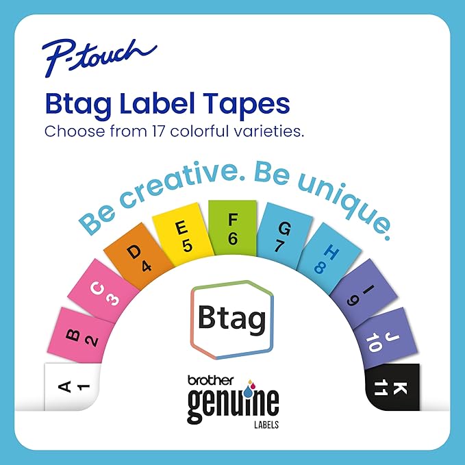 Brother P-Touch PT-N25BTV3 Personal Connected Label Maker, Bluetooth (Bundle), Design&Print2 app, Portable, Handheld, 3 Sample Label Tapes Included, Prints with P-Touch Btag½â€ (12mm) Wide Tapes