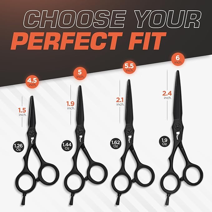 Fagaci Hair Scissors Professional Left 6” 440C Steel for Superior Precision, Extremely Sharp Blades Hair Cutting Scissors for Women & Men, Durable Sharpness Hair Shears for Hair Cutting