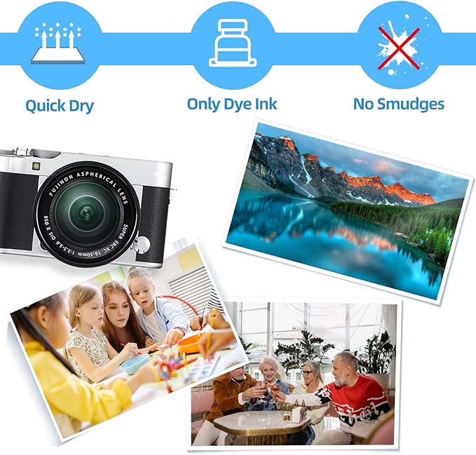 Uinkit Glossy Inkjet Photo Paper 8.5X14 Inches 48lb 100 Sheets Legal Size Professional Glossy Photographic Paper Compatible with Inkjet Printer Use DYE INK 180gsm