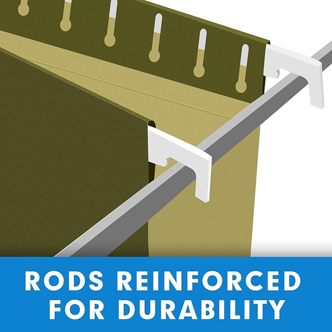 Extra Capacity Hanging File Folders, RAZCC 30 Pack Letter Size Reinforced Hanging Folders with Heavy Duty 3 Inch Expansion for Bulky Files, Filing Cabinet, Adjustable Tabs, Green