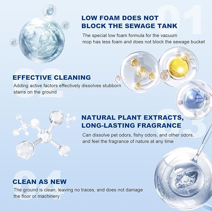 Nukisa 5 Bottles Compatible with Tineco Cleaning Solution 500ml Per Bottle Lavender Scents Floor Cleaner Compatible with All Robot Vacuums with Mopping and Cordless Wet/Dry Vacuum (Lavender Scents)