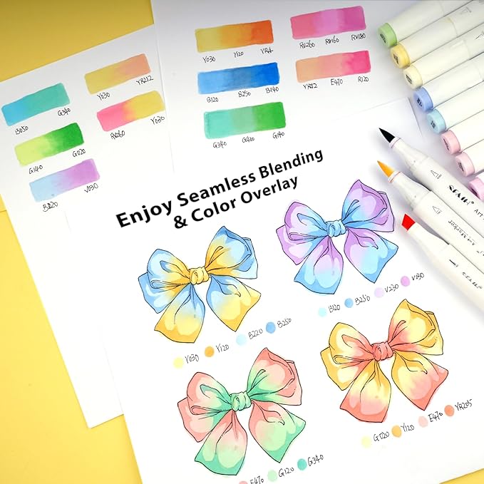 SFAIH Alcohol Markers Brush & Chisel - 121 Colors Double Tipped Art Markers for Adult Coloring Illustration, Gifts for Artist Adult - Adjustable Shoulder Strap & Faux Leather Lining & Outer Zip Pocket