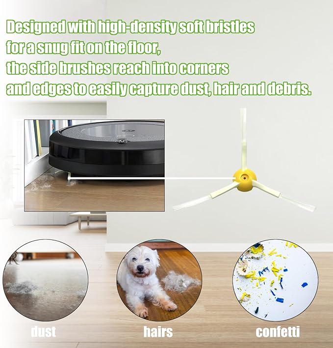 Side Brush fit for iRobot Roomba 500 600 700 800 900 Series 510 530 532 540 545 550 560 562 564 570 580 600 620 630 614 650 692 694 700 760 780 790 860 880 890 891 895 960 980 981 985 Vacuum Cleaner