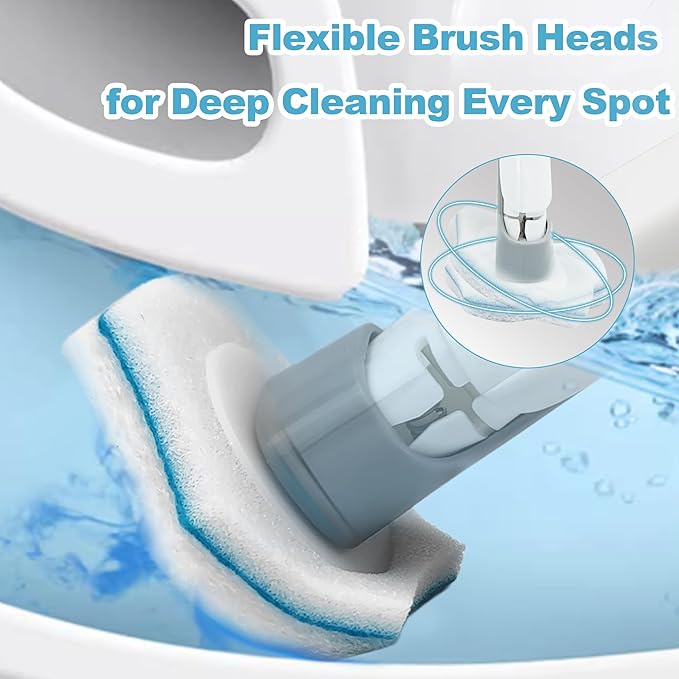 Disposable Toilet Brush with 40 Toilet Wand Refills, Wall Mounted Toilet Brush and Holder Set, Toilet Bowl Brush for Bathroom Toilet Sink Cleaning