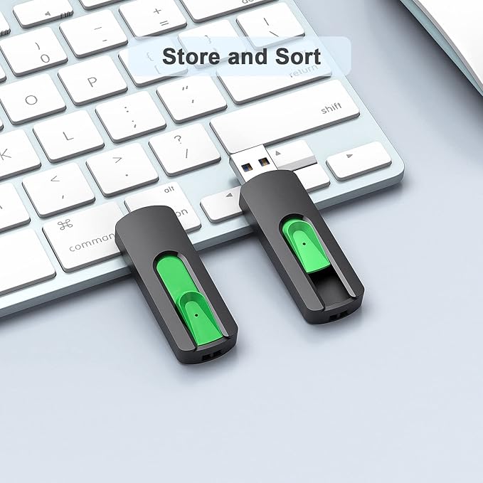 Aiibe 128GB Flash Drive 2 Pack USB Drive 128GB Upgraded 150MB/s USB 3.1 Flash Drive Thumb Drive Retractable Memory Stick Jump Drives for PC Laptop, Green