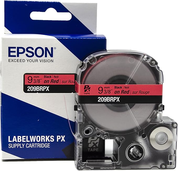 LABELWORKS Epson LW-C610PXADPT Color Starter Bundle - Label Maker, Adapter & Black on Blue/Red/Yellow Tape