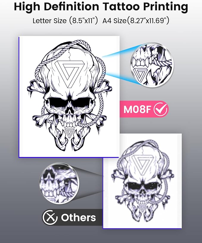 Phomemo Inkless Portable Printer for Travel - Wireless Thermal Printer Compatible with Phone & Laptop, Bluetooth Printers Supports 8.5" X 11" Letter Thermal Paper, Come with Carry Case