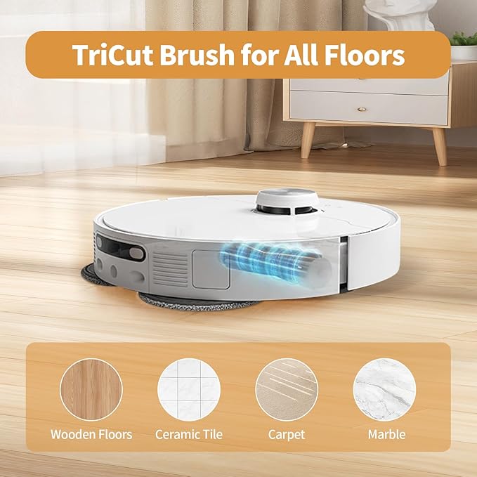 EOVWAEO TriCut Brush Replacement for Dreame X40 Ultra Complete / X30 Ultra / L40 Ultra / L30 Ultra / L20 Ultra / L10s Pro Ultra / L10s Ultra Vacuum Robot, Main Brush Long Term Use Clean Tangled Hair