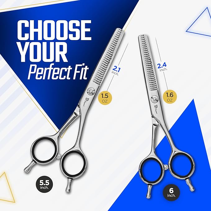 Fagaci Hair Thinning Scissors 6" with 440C Steel, Extreme Sharpness & Precise Cuts Texturizing Shears, Barber Thinning Shears, Hair Cutting for Women & Men, Slim Blades Texturizing Scissors