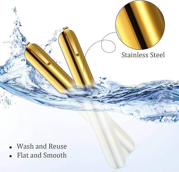 Chumia Crumbers for Servers, Table Crumb Sweepers Bread Cleaner Stainless Steel Table Crumbers for Tablecloth in Restaurants and Homes, Servers, Waiters, Waitresses Tool Accessories(Gold,20)